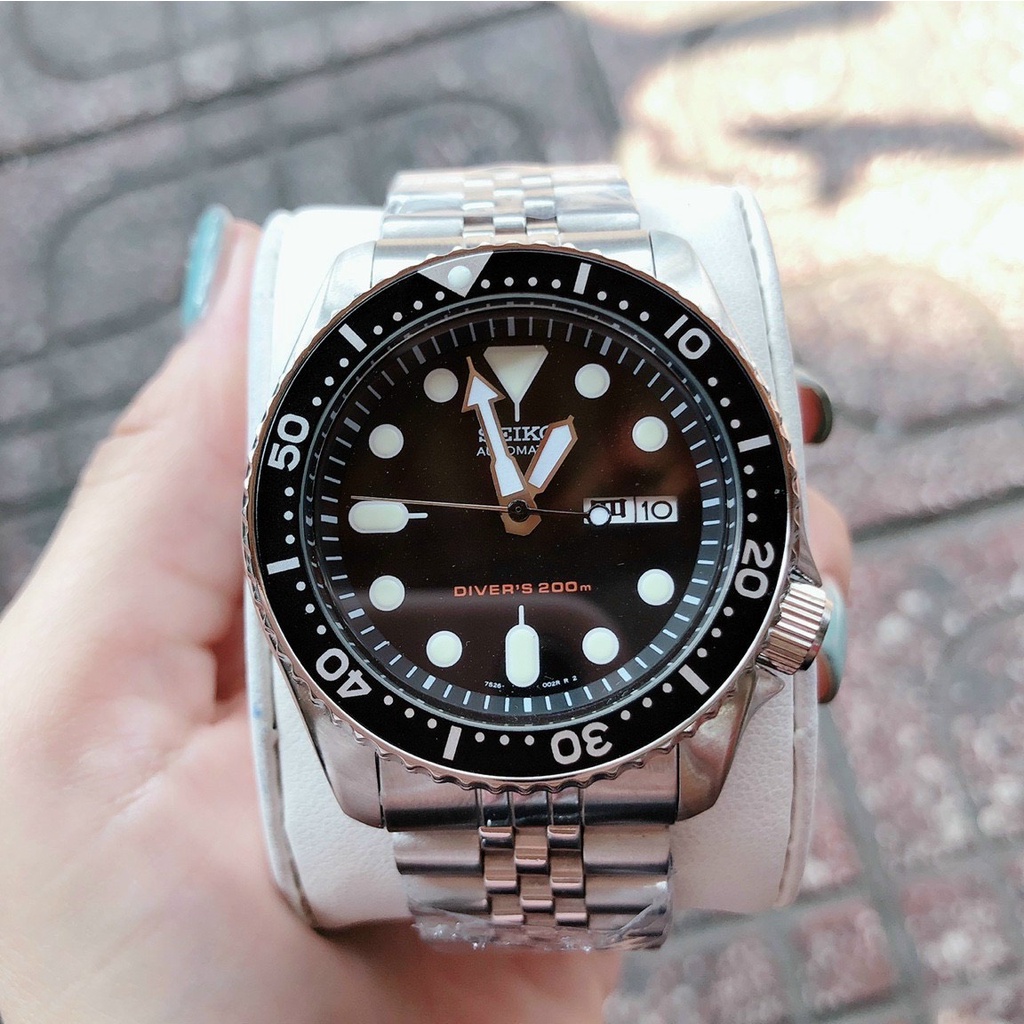 Đồng Hồ Nam Seiko Diver200 SKX007K2 Mặt Đen