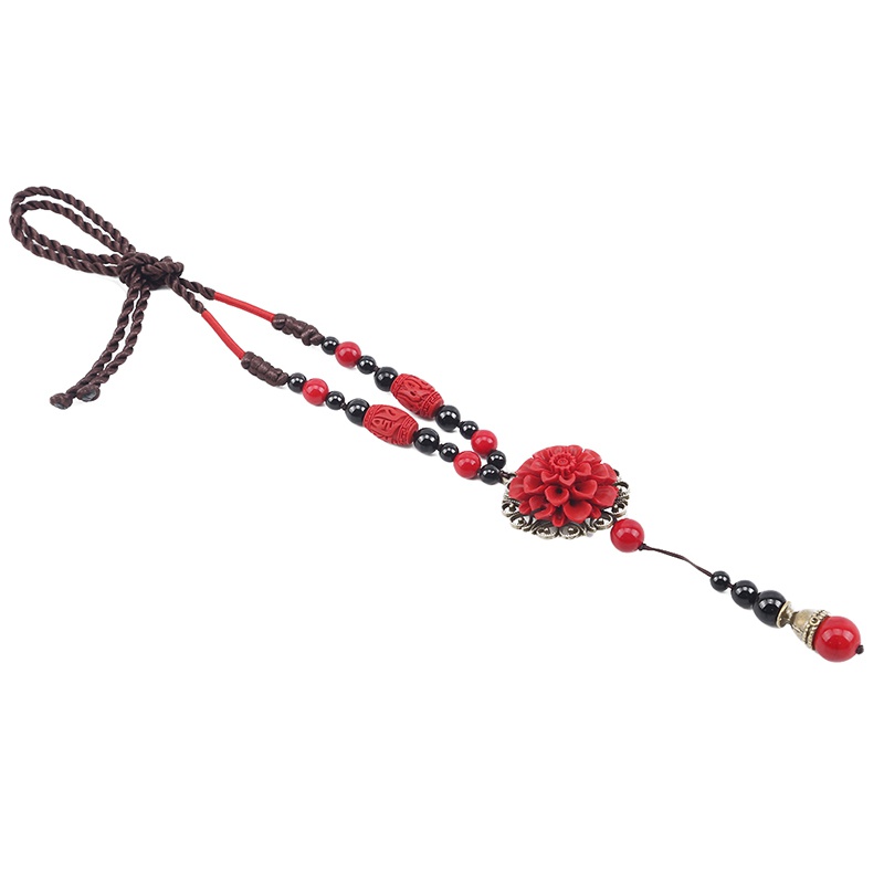Selling Handmade Ethnic Wind Red  Sweater Chain  Long Joker