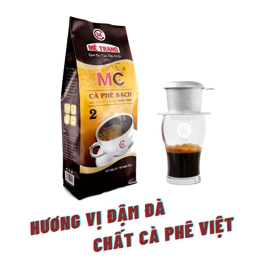 Cà phê Sạch Mê Trang MC2 - cafe nguyên chất rang xay mộc pha phin (Arabica, Robusta) date mới | BigBuy360 - bigbuy360.vn