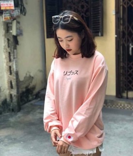 Áo thun nỉ tay dài nữ