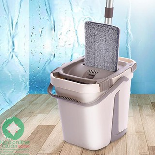 BỘ CÂY LAU NHÀ THÔNG MINH KÈM THÙNG VẮT 2 NGĂN NEW