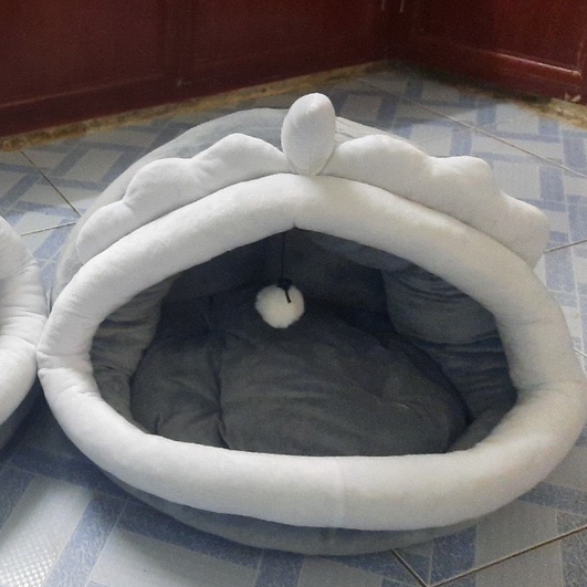 Ổ nằm cho chó mèo siêu ấm, 3 mẫu tuần lộc, sư tử, mèo xám