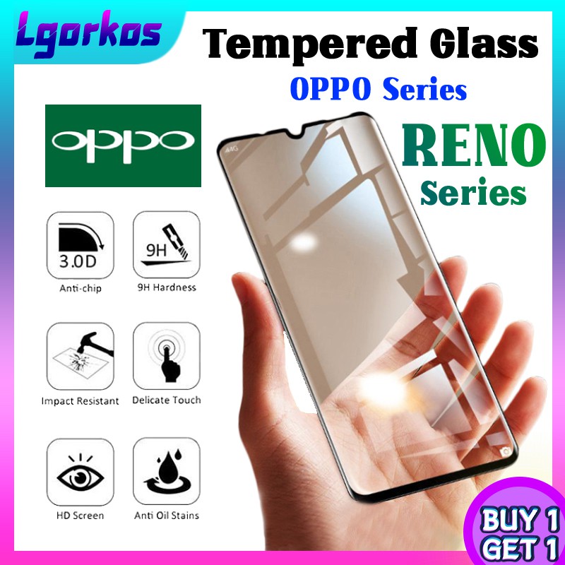 Kính Cường Lực Bảo Vệ Màn Hình Điện Thoại Lgorkos Oppo Mua 1 Tặng 1 Cho Reno5Pro Reno5 Reno4 Reno4Pro Reno10Xzox3 Reno3 Pro Reno2F Renoz Reno2 Reno 9h