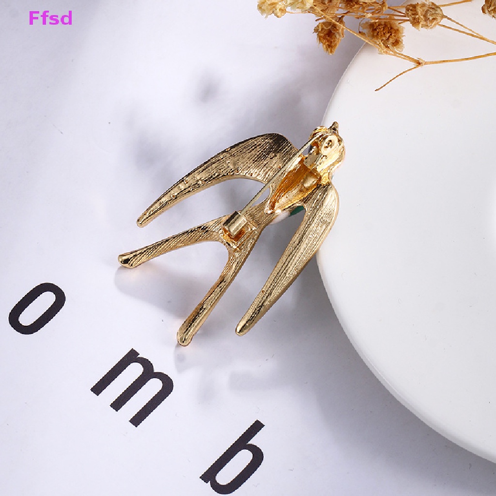 {Ffsd} Ghim Cài Áo Tráng Men Hình Chim Nhạn Nuốt Cổ Áo Sơ Mi / Bạn Bè * Hàng Bán Chạy Cho Nữ