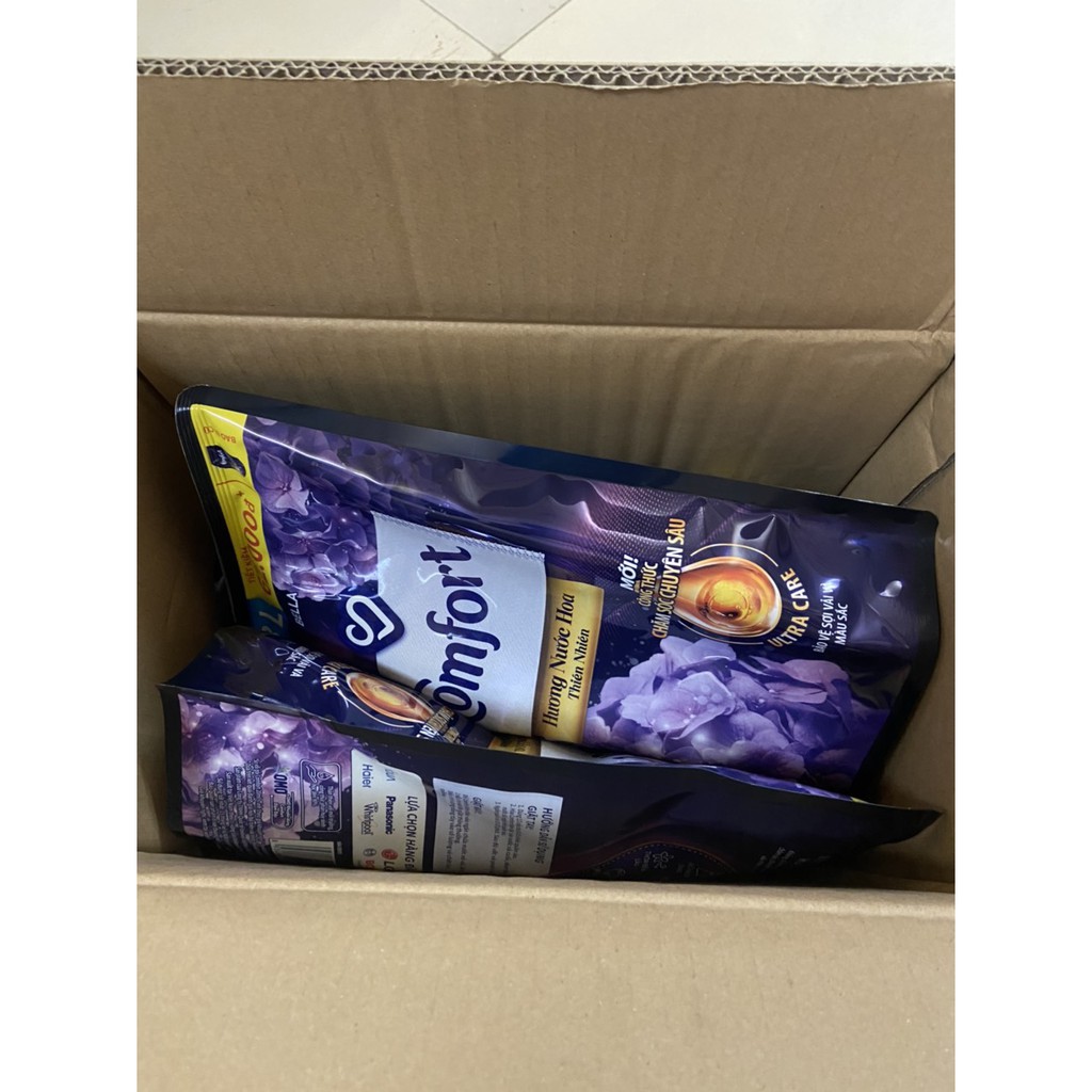 Nước Xả Vải Comfort Nước Hoa Hương nước hoa thiên nhiên Túi 1,8L- tặng kèm túi nước giặt omo matic cmofort