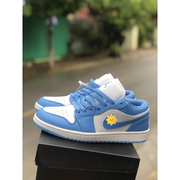 Giày Thể Thao Jordan JD1 Low Màu Xanh Dương Nam Nữ Cao Cấp Full Size FullBox
