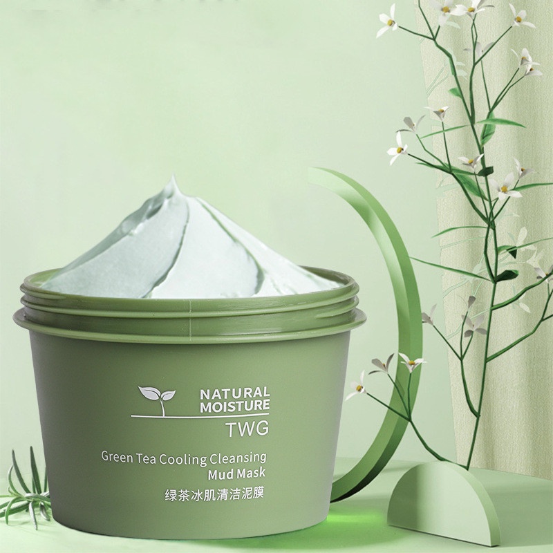 Mặt Nạ Đất Sét Trà Xanh Làm Sạch Sâu Giảm Mụn Đầu Đen làm sạch lỗ chân lông sáng da TWG 120G