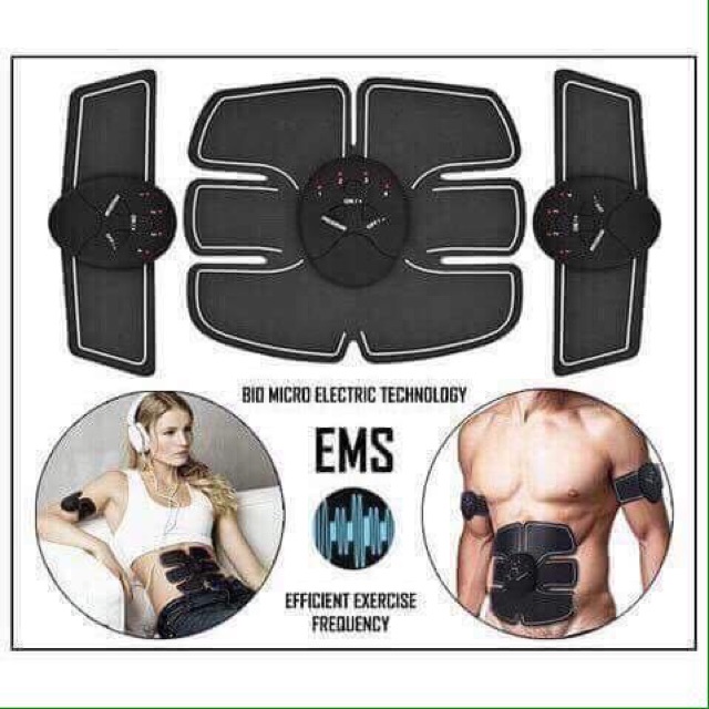 Bộ 3 máy masage xung điện tăng cơ đánh tan mỡ bụng EMS SMART FITNESS  ⚡️ Giá SỈ NHƯ LẺ