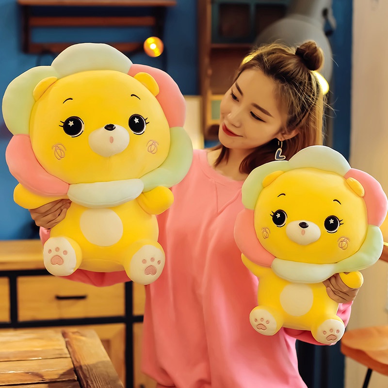 AIXINI ✨68cm Sunshine Lion Plush Toy Plushie Pillow Dolls Cute Soft Lion Stuffed Toy Stuffed Animals Kawaii Anime Plush Kid Child Gift