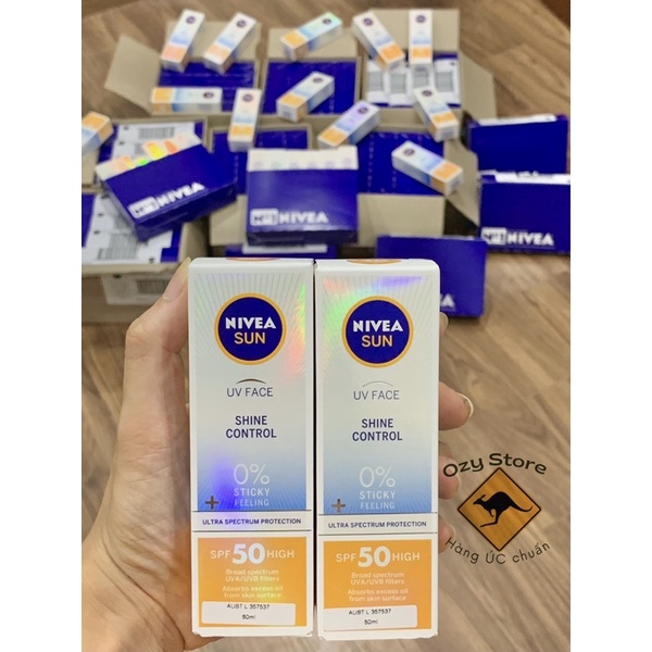 Kem chống nắng Nivea Shine Control SPF 50 UV Face