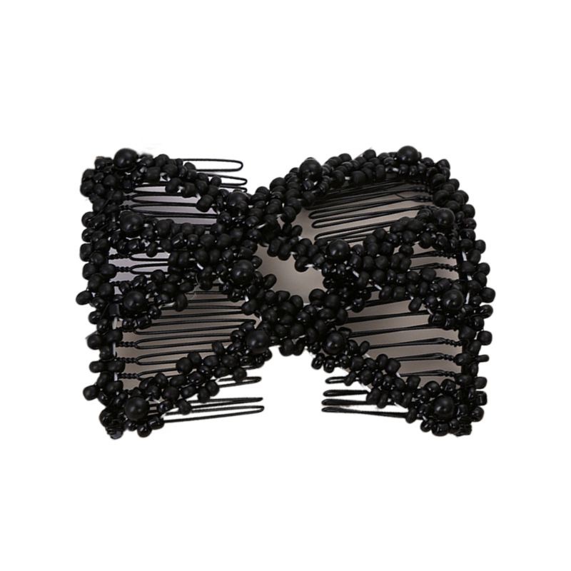 Lược kẹp tóc hai mặt co giãn tạo kiểu tóc đuôi ngựa trang sức cho nữ