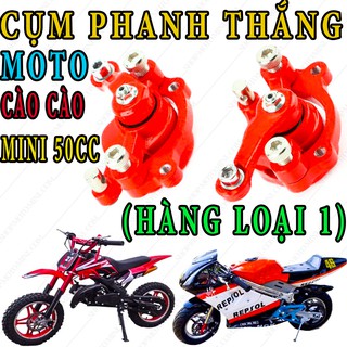 Cặp heo phanh dĩa cào cào mini 50cc | Cụm thắng moto mini 49cc | Má đùm bố