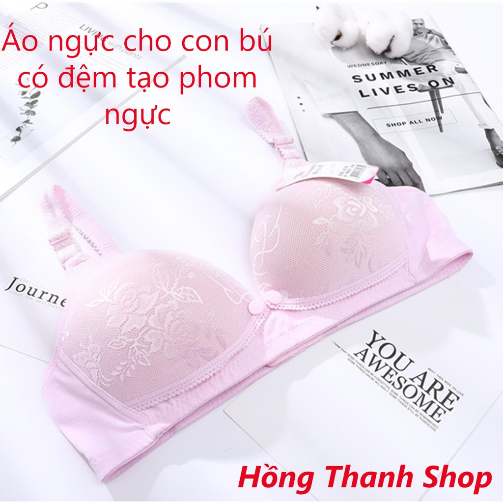 Áo ngực cho bà bầu và cho con bú không gọng, có đệm lót, áo mặc sau sinh