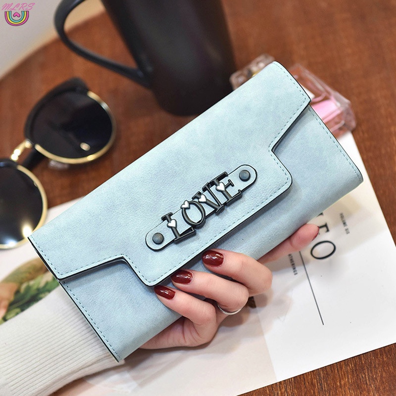 MS 1 Pcs Women Wallet Purse Long Design PU Leather Love Fashion Durable for Money Cards