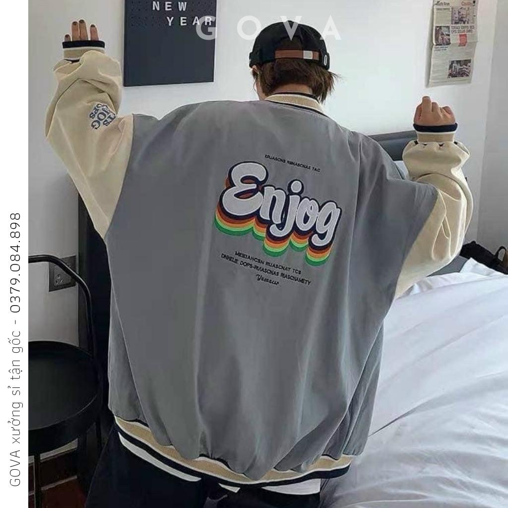 Áo Khoác Bomber ENJOG Dù 2 Lớp Nam Nữ Ullzang GOVA