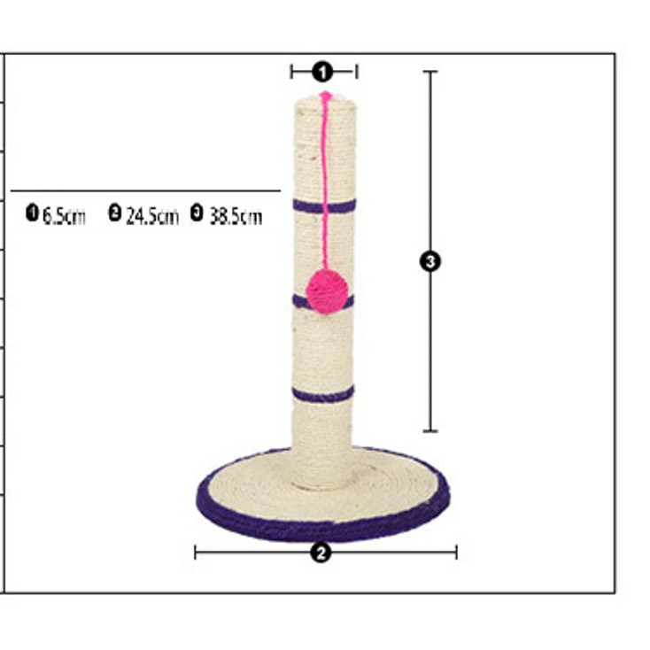 Hanpet.GV- 412 0- Đồ chơi mèo kiêm cào móng đế tròn, trụ tròn 1 con chuột (- 4711851)