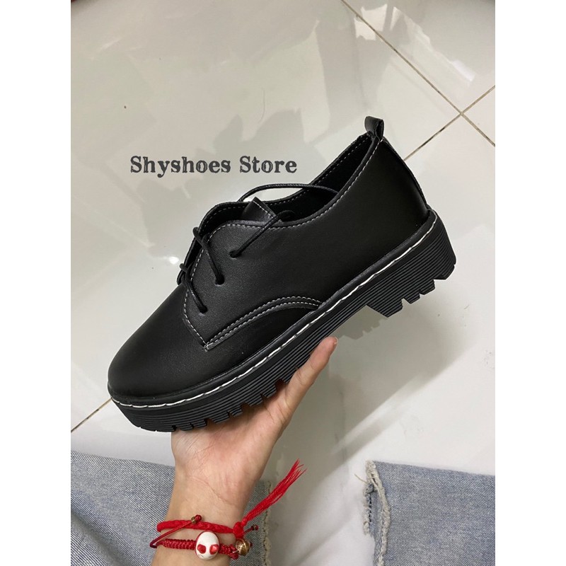 🔥Giày Oxford đen cột dây phong cách Vintage