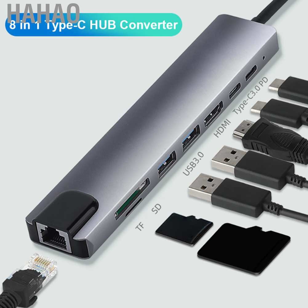 Đầu Đọc Thẻ Nhớ Máy Tính Rj45 Hahao 8 Trong 1 | BigBuy360 - bigbuy360.vn