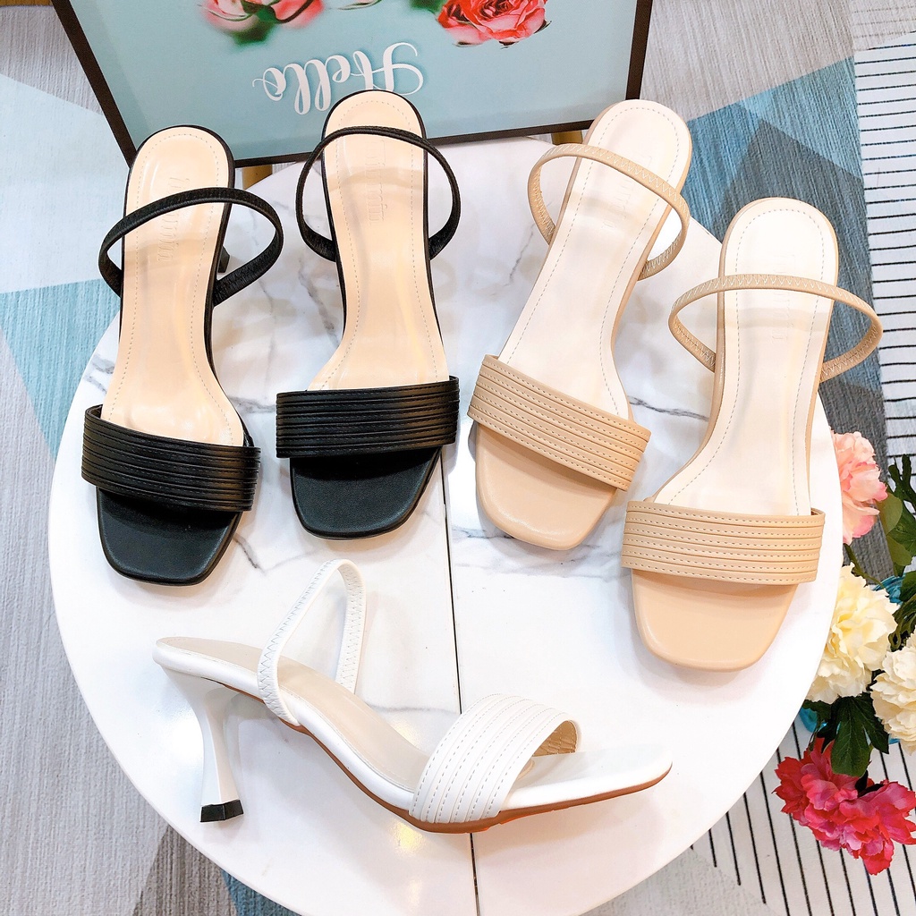 [FREESHIP EXTRA] Sandal Dây xếp nhỏ xinh, có chun sau tiện lợi, thoải mái - Giày Bánh Bèo mã Sandal Day6