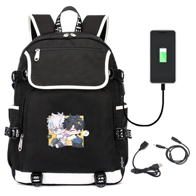 Balo nắp ngang in hình Người đại diện thời gian anime chibi thiết kế thông minh đi học cho nam nữ