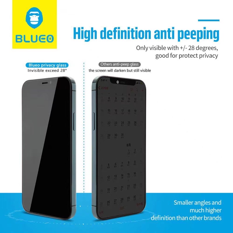 Kính blueo new 3D Phủ nano cao