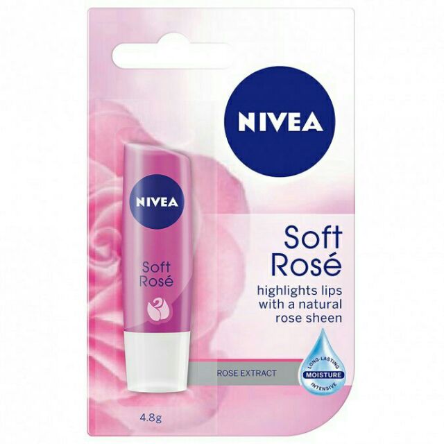 Son dưỡng Nivea dưỡng ẩm dài lâu, có màu nhẹ, nhiều mùi hương để lựa chòn