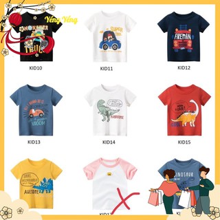 Abe17 - áo phông bé trai cộc tay hoạt hình nhiều mẫu