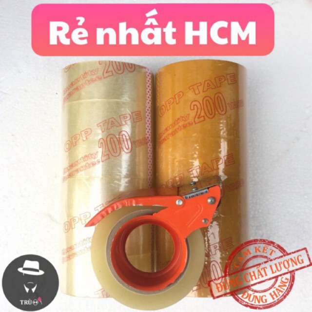 [FREESHIP TỪ 50K] Băng keo đục 200Y ( 6 cuộn/cây ) - Chuẩn - Dai - Dính