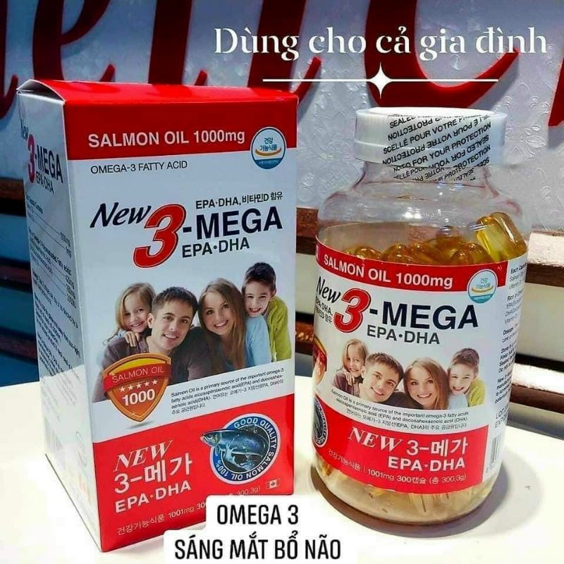 🌺 OMEGA – 3 GIA ĐÌNH ĐỎ – 1000mg 🇰🇷