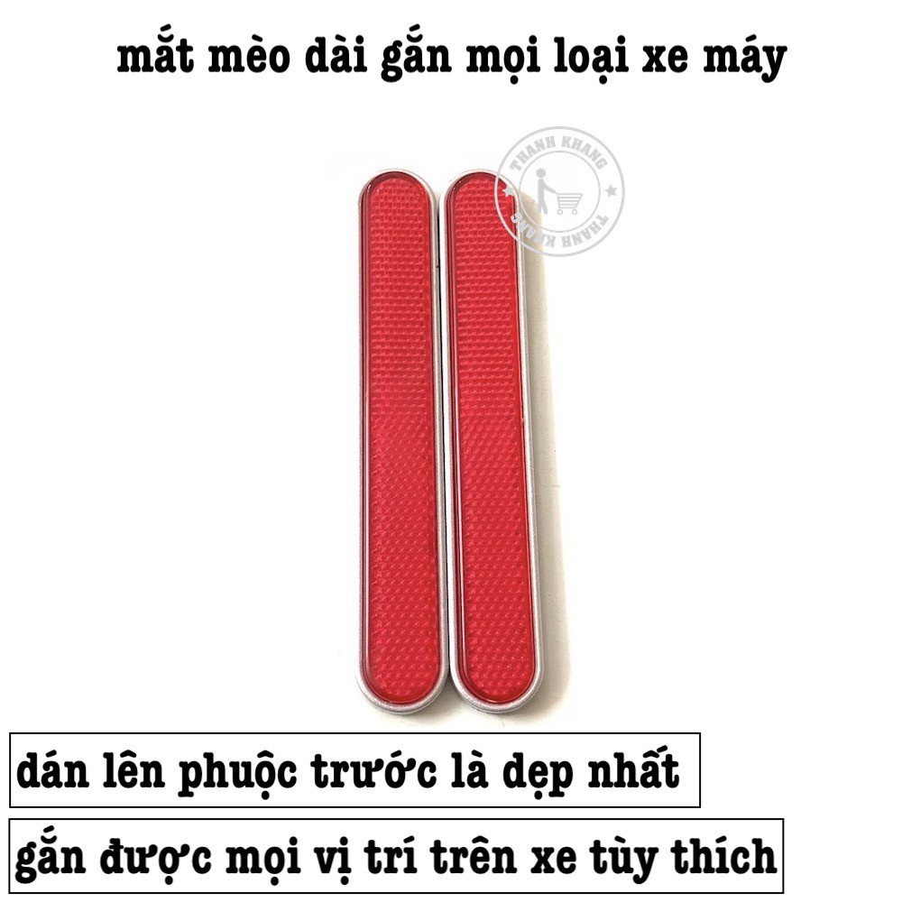 Mắt mèo dài phản quang màu đỏ, gắn mọi loại xe máy thanh khang CGV16