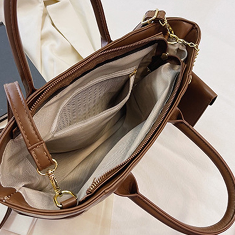 Túi Đeo Vai Sức Chứa Lớn Màu Trơn Thời Trang Cho Nữ