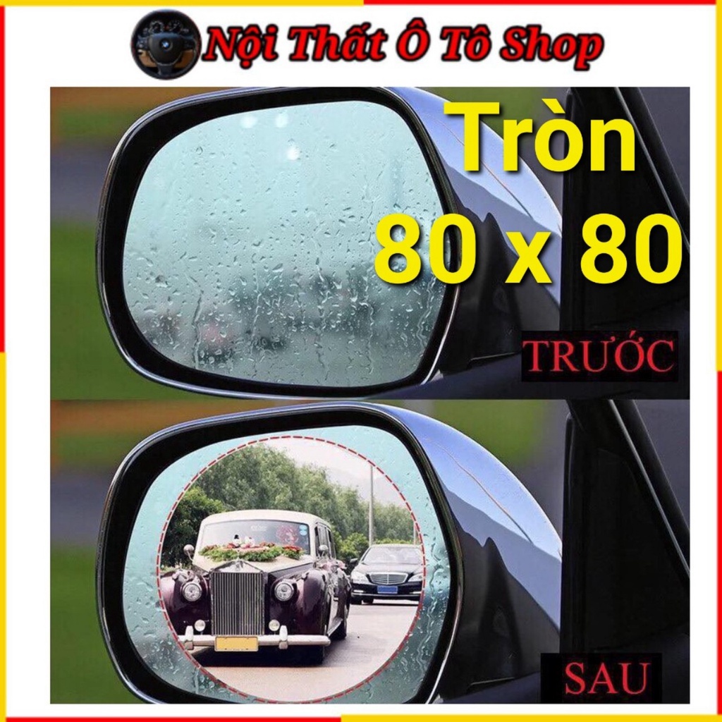 Bộ 2 Miếng Dán Chống Nước Gương Kính Ô Tô - Gương Chiếu Hậu NaNo Đặc Biệt  | Nội Thất Ô Tô Shop