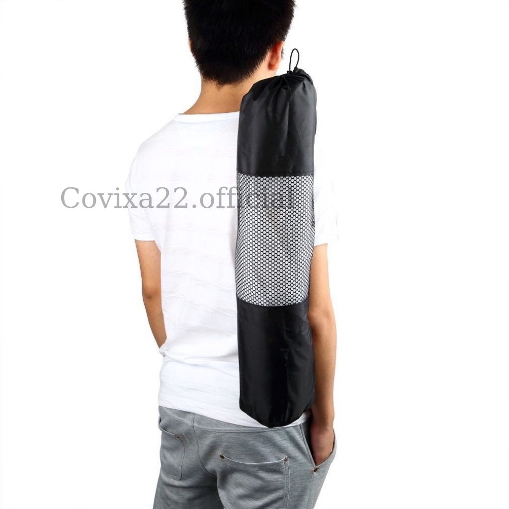 Túi lưới đựng thảm tập, có dây đeo, có dây rút thay đổi độ dài dây đeo Covixa22.official