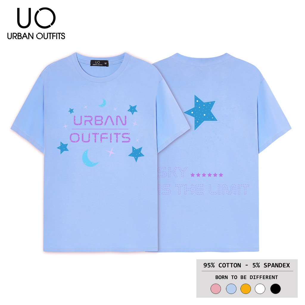 Áo Thun Tay Lỡ Nữ Nam Form Rộng URBAN OUTFITS In Sky Is The Limit ATO45 Cotton 4 Chiều Local Brand