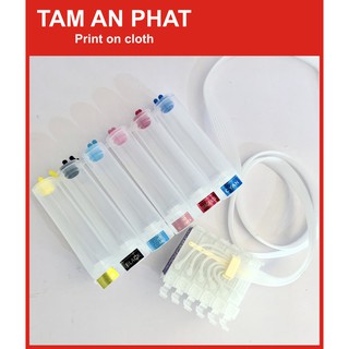 Bộ Tiếp Mực Ngoài ( Dẫn Trắng ) Cho Máy In Epson 6 Màu ( 1390,1430,1500W,T50,T60)