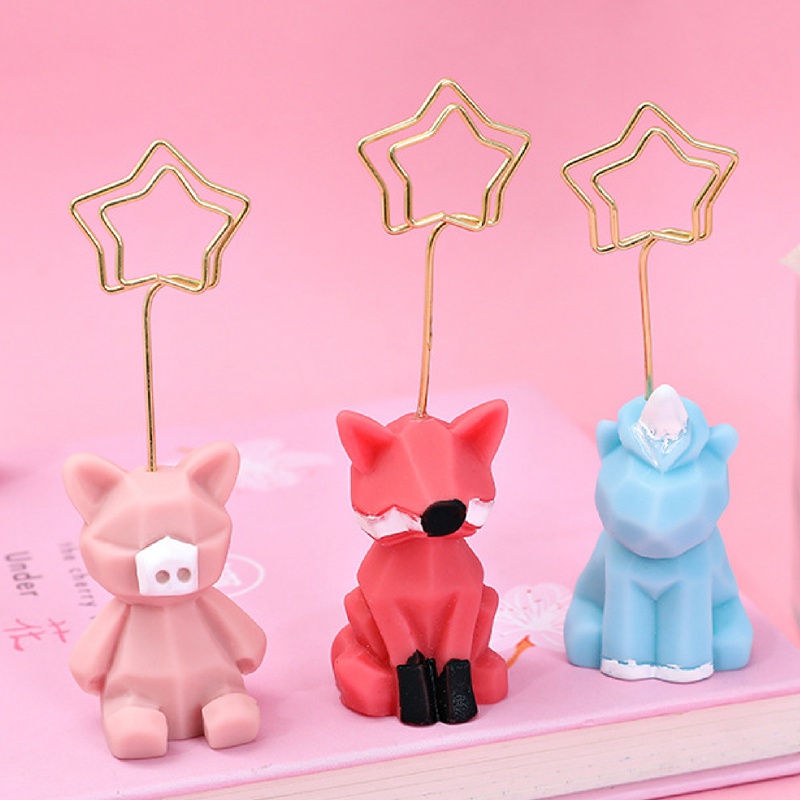 Kẹp giữ thẻ ghi chú hình động vật hoạt hình để bàn trang trí