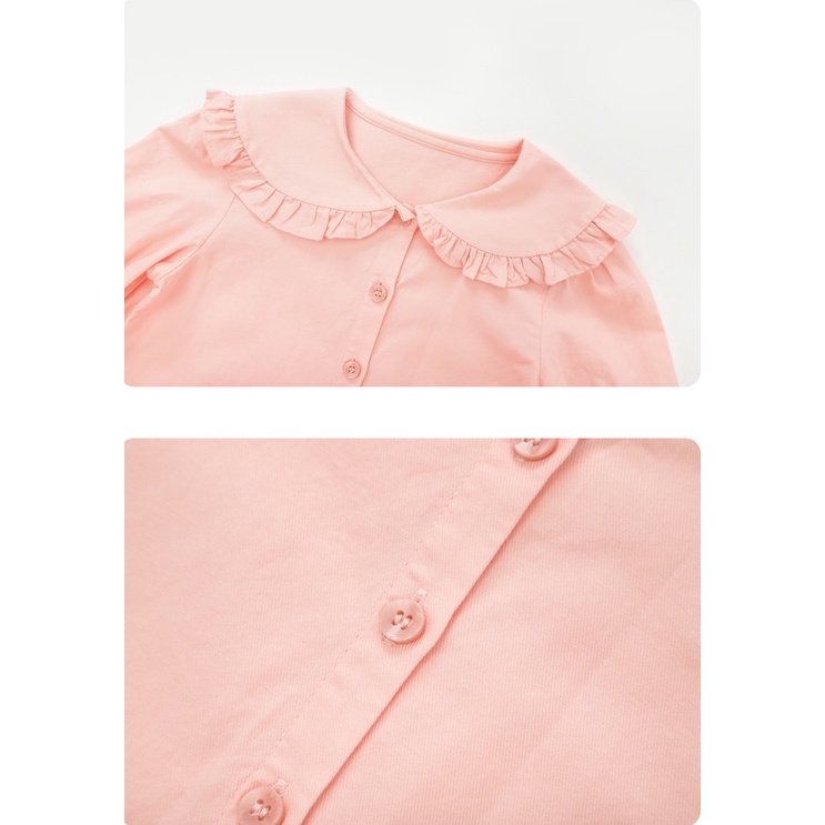 (3-7 tuổi) Áo sơ mi cổ sen bé gái hãng BALABALA 21023200204