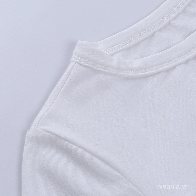 Áo thun tay slim ngắn in chữ 3IJ4