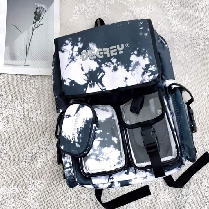 Balo degrey TieDye Backpack Dark Green loang có túi treo(chuẩn cao cấp 1-1) (tặng full tag và giấy thơm) vukita157 TieDy