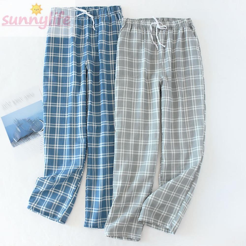 Quần pyjama cotton mềm thoáng khí thoải mái cho nam