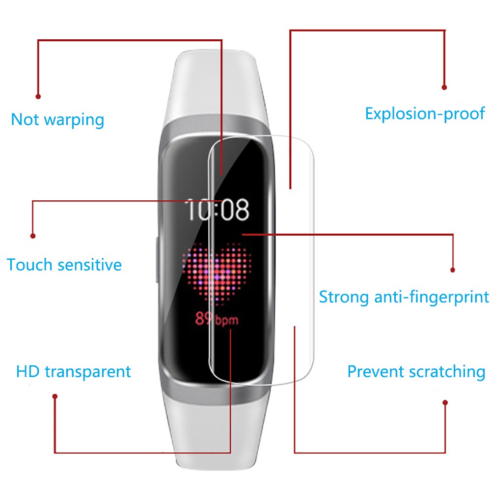 Ốp điện thoại PET mềm trong suốt chống trầy bảo vệ màn hình cho Samsung Galaxy Gear Fit 2 /Fit 2 Pro / R350 / Fit-e