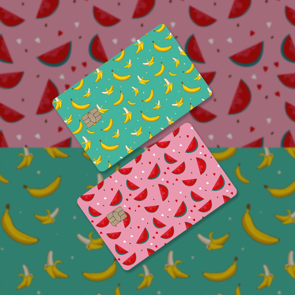 FRUIT PATTERN | Miếng Dán Skin Thẻ ATM, Thẻ Ngân Hàng, Thẻ Xe, Thẻ Chung Cư ✨ Sticker Card - Skin Card