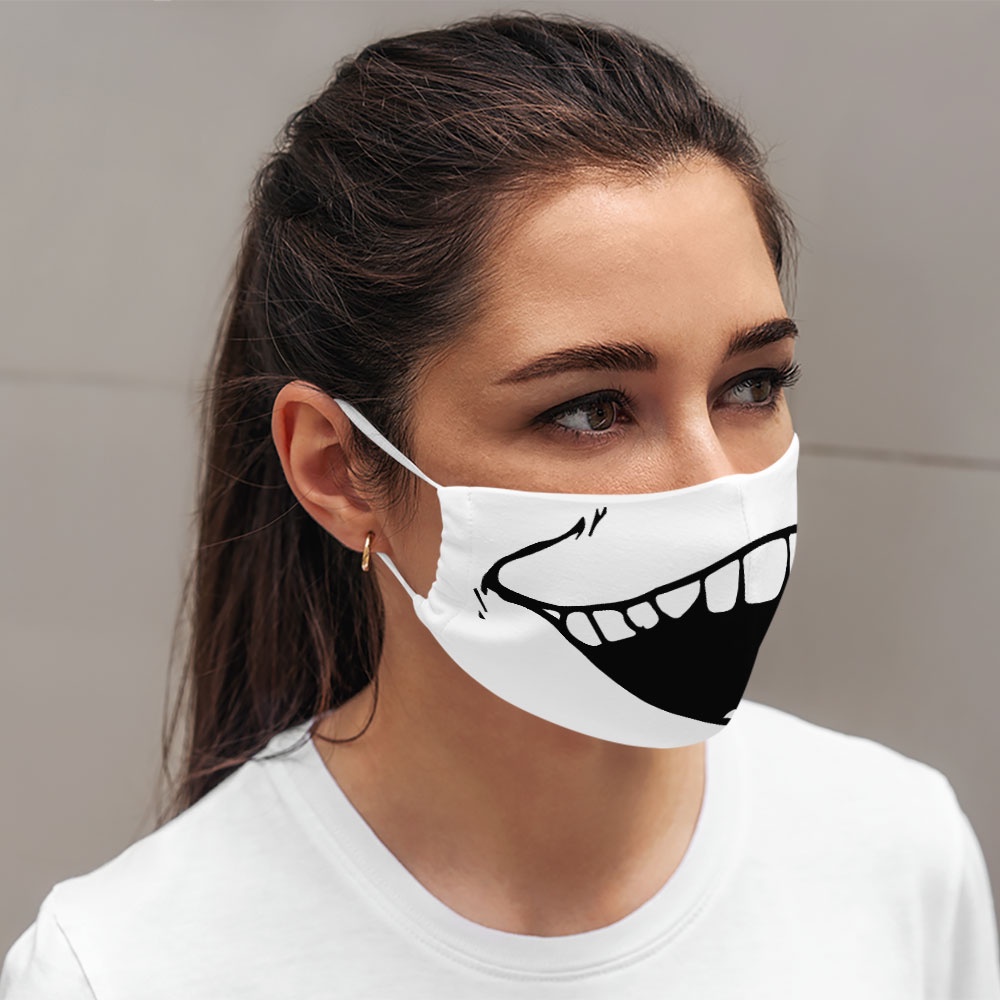 Khẩu trang hoạt hình vui nhộn đáng yêu cho bé cute trẻ em Hình Vẽ DRAWN CARTWELL dày 2 lớp có thể giặt và tái sử dụng kh