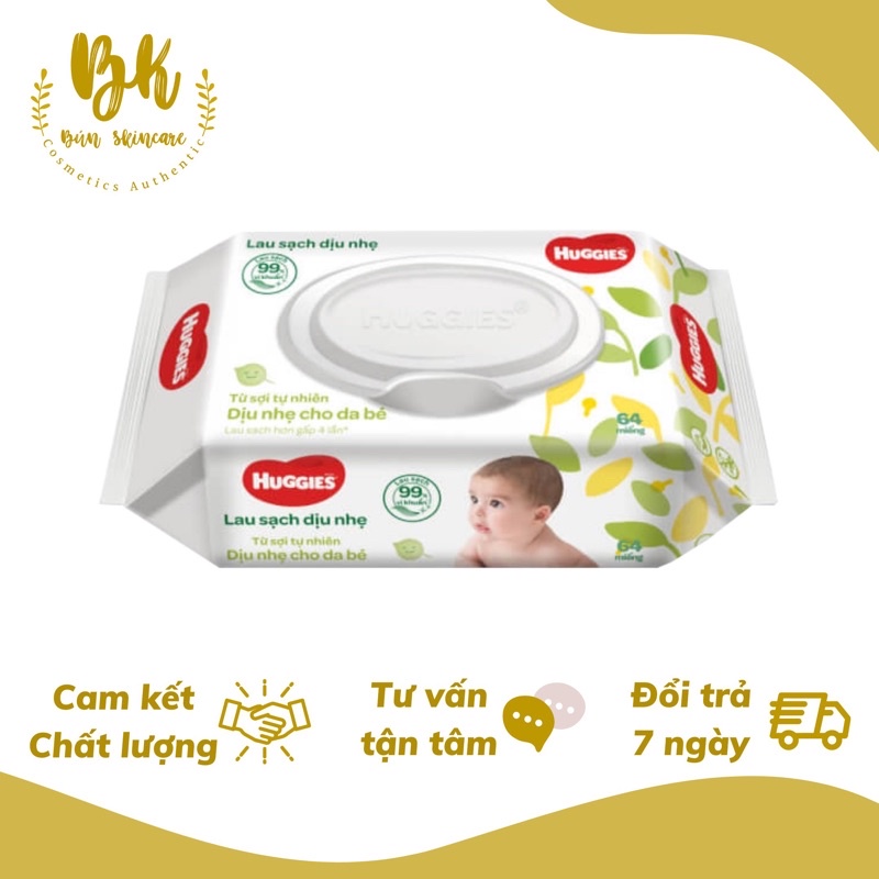 Khăn ướt Huggies (gói 64 tờ) là dòng sản phẩm khăn ướt em bé