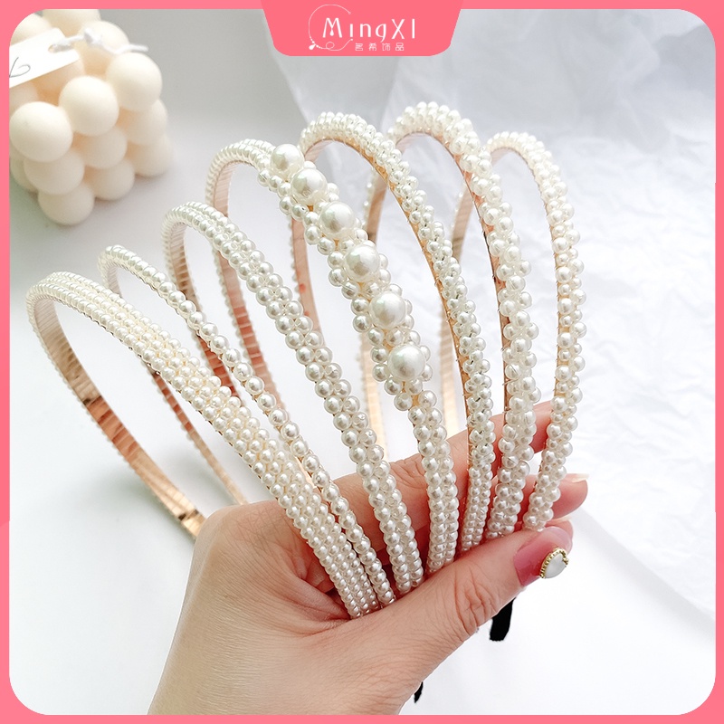 Băng Đô Đính Ngọc Trai Thời Trang Hàn Quốc