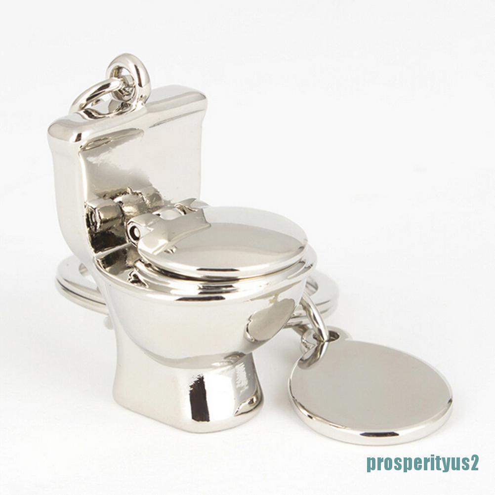 (Prosperityus2) Móc Khóa Toilet Mini Cute