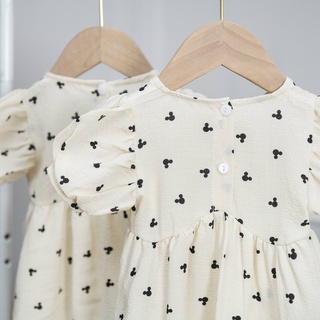 Váy micky xốp nhăn hothit cho bé gái