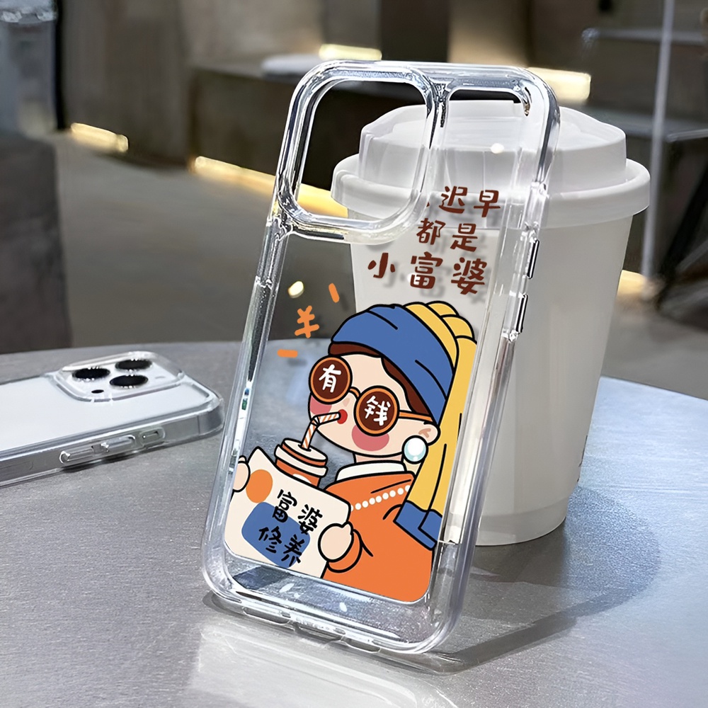Ốp Điện Thoại Trong Suốt In Hình Vũ Trụ Cho iphone 14ProMax 14Plus 13 11 12 7Plus X XR XS Max