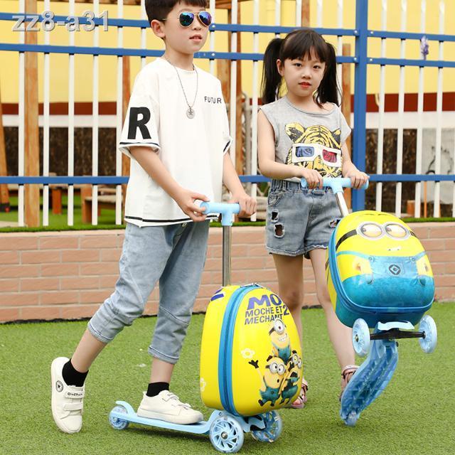 vali kéo xe tay ga trẻ em, hộp đựng đồ có bánh phổ thông, đẩy em nam và nữ hoạt hình vui chơi ngoài trời