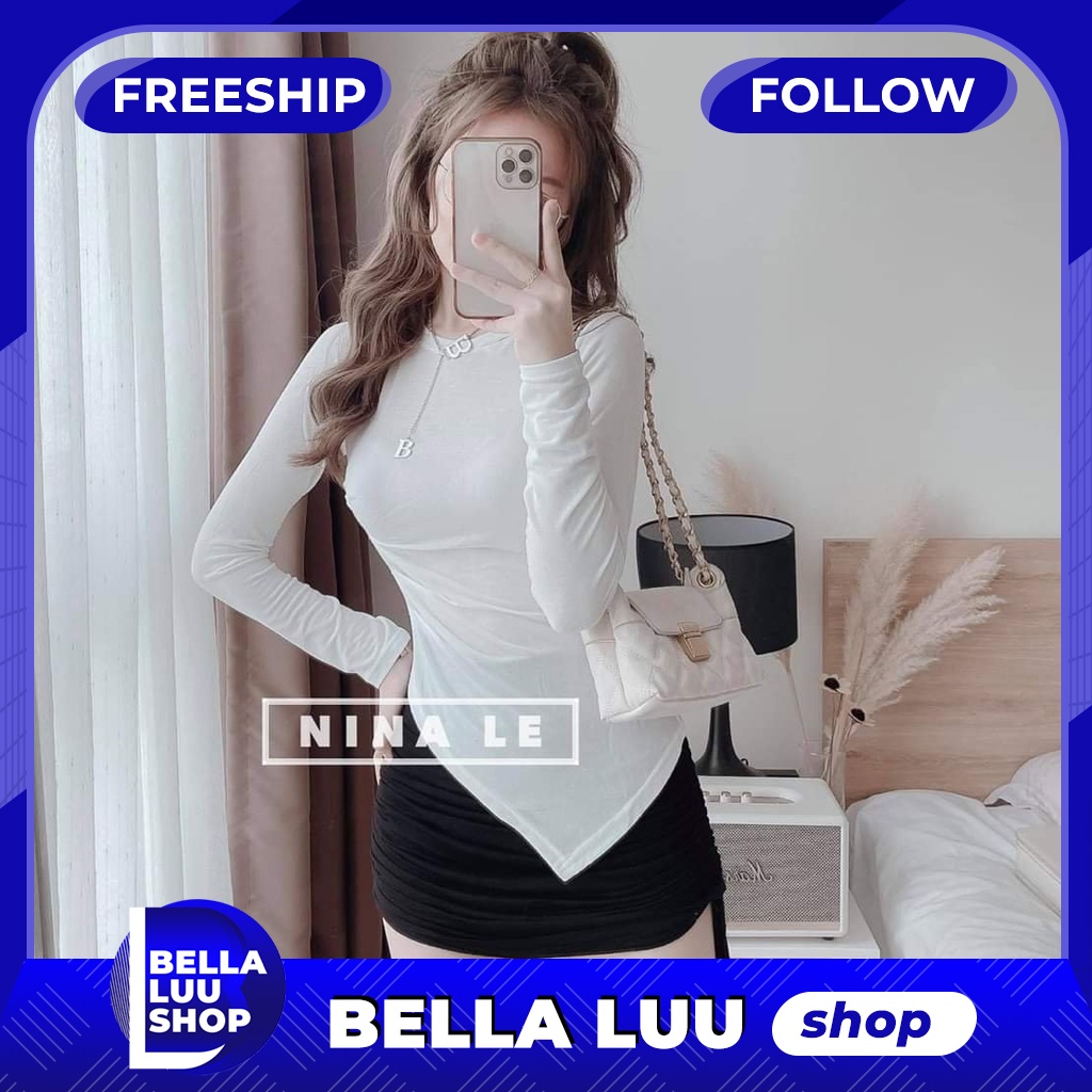 Set đồ nữ cá tính, sét đồ nữ đi chơi chân váy rút dây và áo kiểu tay dài dễ thương thời trang Bella Luu Shop | BigBuy360 - bigbuy360.vn